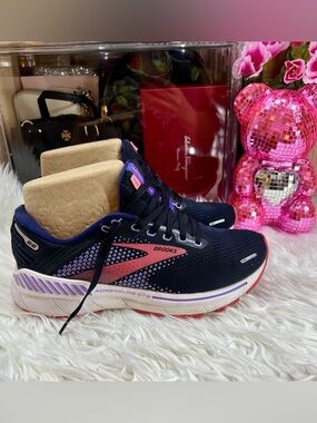 Brooks Women’s Adrenaline GTS Running Shoes - Black with Pink Accents